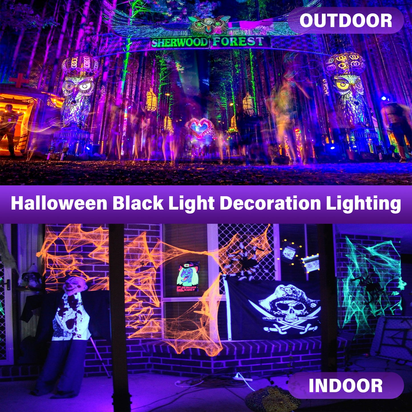 GPRK Rechargeable & Portable Black Lights, 2 Packs